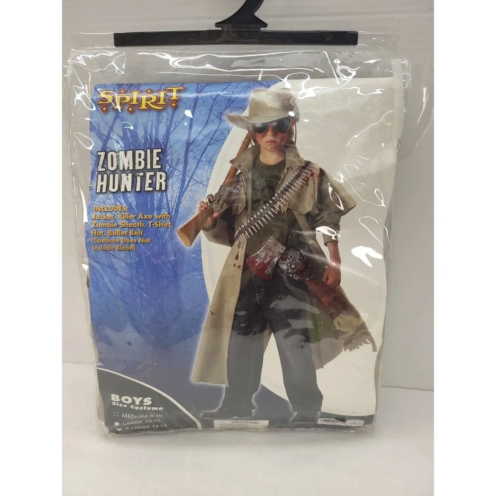 Walking Dead Zombie Hunter World War Z Child Costume Sz Medium